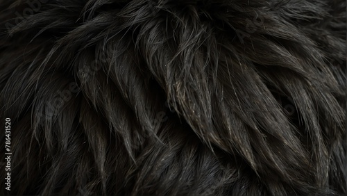 black fur close-up texture from Generative AI