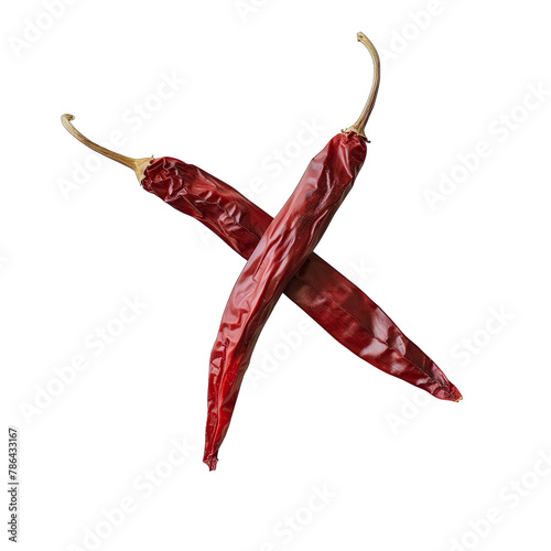 dried chilies crossed into an xshape SVG on a transparent background
