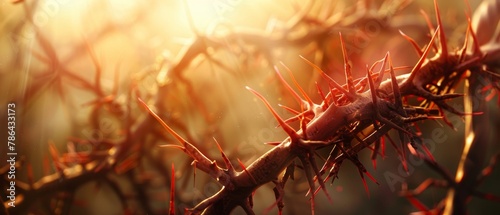 Behind the Crown of Thorns are Jesus' names and attributes. photo
