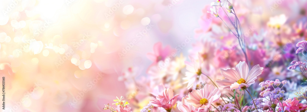 Bouquet of flowers. Floral background. Soft focus. Mother's day background.