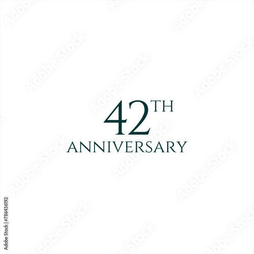 42th logo design, 42th anniversary logo design, vector, symbol, icon photo