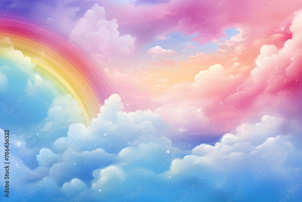fantasy rainbow in beautiful abstract sky fantasy rainbow in beautiful abstract sky