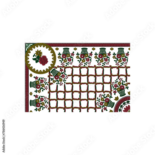 bedsheet design digital art use hand work and digital printing