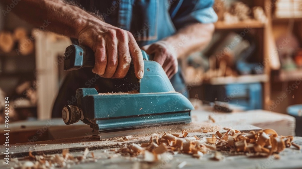 Building contractor worker using hand held worm drive circular saw to cut boards . Building contractor worker using hand held worm drive circular saw to cut boards .
