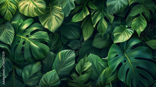 Tropic leaves background