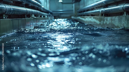 Visualizing the Dynamic Flow of Water Through a Cleaning Process in an Industrial Facility © pkproject