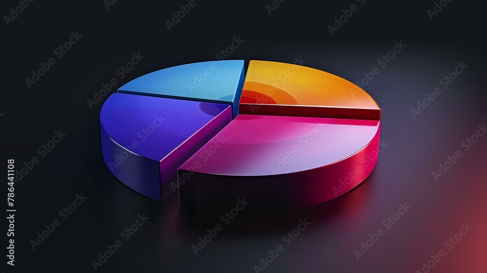 Dynamic and Aesthetically Pleasing 3D Pie Chart with Segmented Color Representation Dynamic and Aesthetically Pleasing 3D Pie Chart with Segmented Color Representation