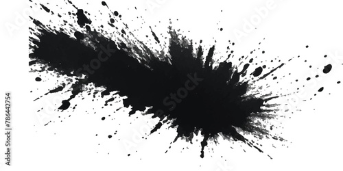 Paint stains black blotch background. Grunge Design Element. Brush Strokes. Vector illustration. splatter, paint, background, abstract, texture, design, watercolor, coffee, paper, isolated, frame