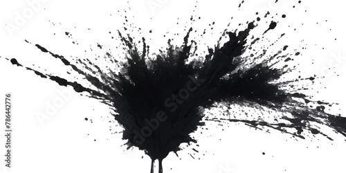 Paint stains black blotch background. Grunge Design Element. Brush Strokes. Vector illustration. splatter, paint, background, abstract, texture, design, watercolor, coffee, paper, isolated, frame