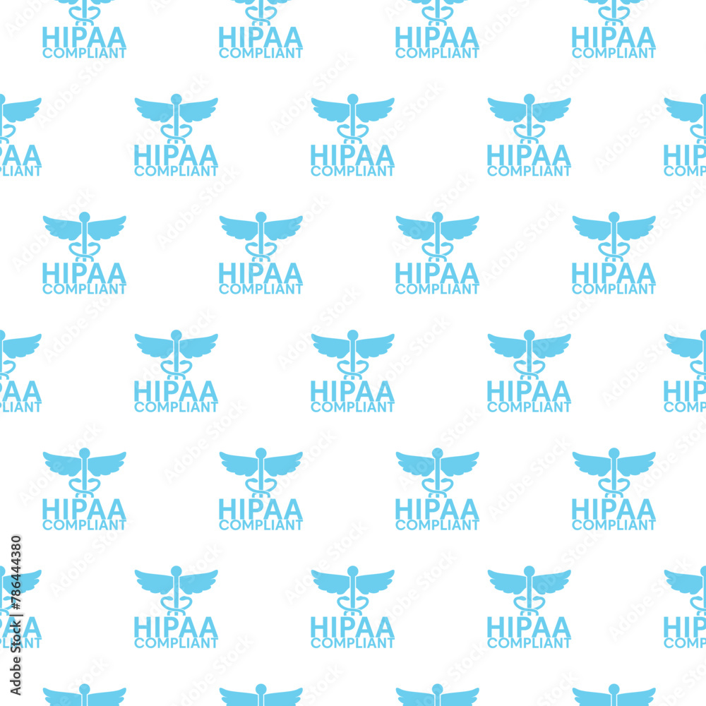 HIPAA Compliance Icon seamless pattern isolated on white background HIPAA Compliance Icon seamless pattern isolated on white background