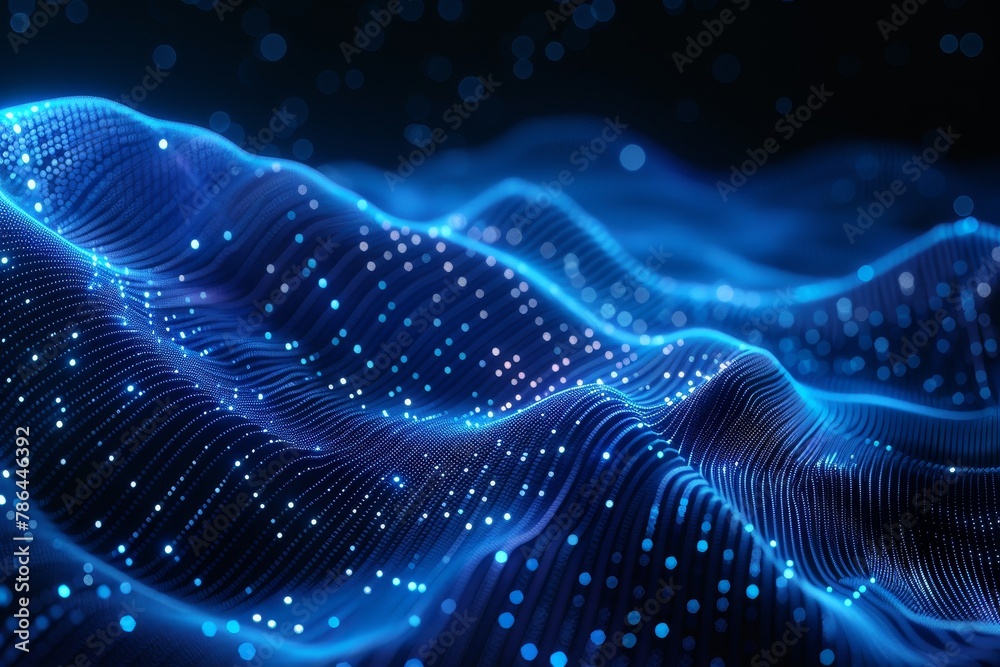 Glowing Lights in Abstract Space, a technological Fantasy. Glowing Lights in Abstract Space, a technological Fantasy.