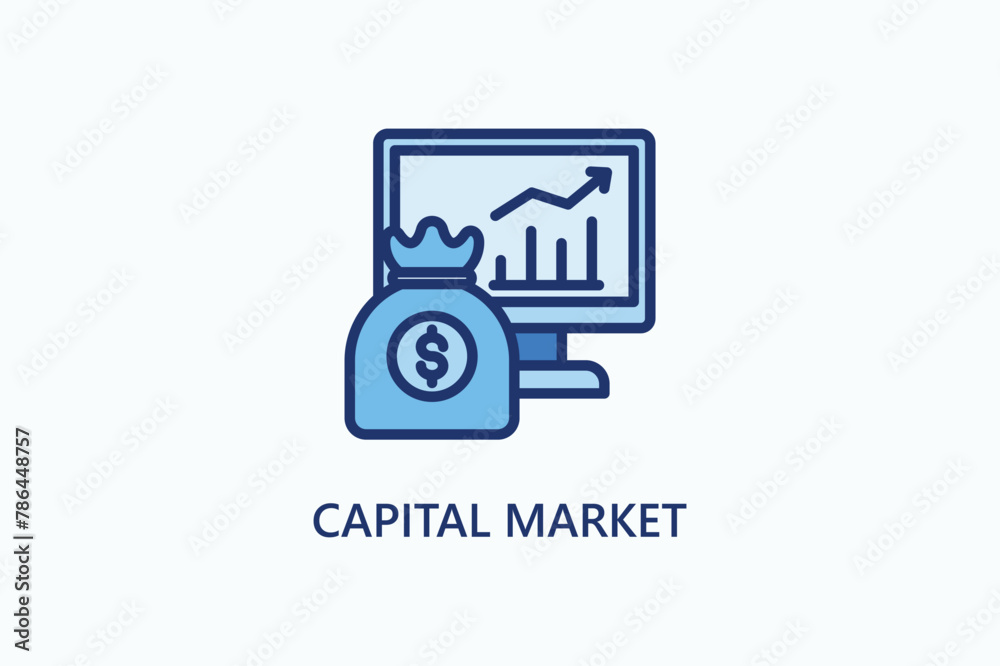 Capital Market vector, icon or logo sign symbol illustration Capital Market vector, icon or logo sign symbol illustration