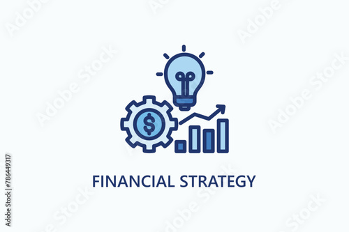 Financial Strategy vector, icon or logo sign symbol illustration photo