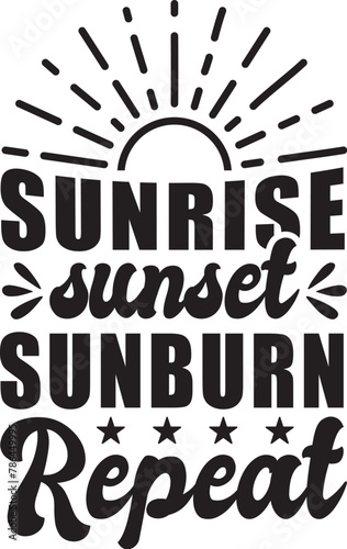 sunrise sunburn sunset repeat SVG