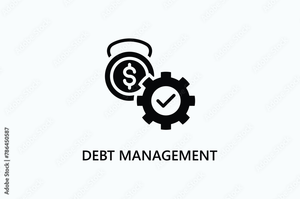Debt Management vector, icon or logo sign symbol illustration Debt Management vector, icon or logo sign symbol illustration