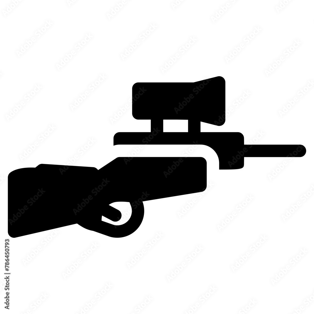 rifle gun icon, simple vector design