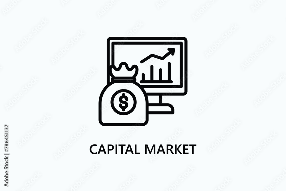 Capital Market vector, icon or logo sign symbol illustration Capital Market vector, icon or logo sign symbol illustration