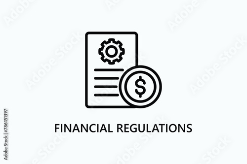 Financial Regulations vector, icon or logo sign symbol illustration photo