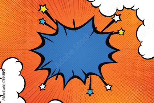 Flat comic style background