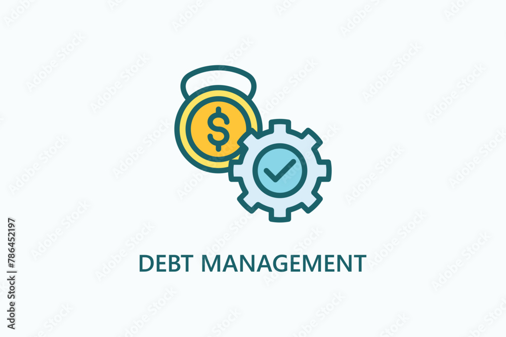Debt Management vector, icon or logo sign symbol illustration Debt Management vector, icon or logo sign symbol illustration