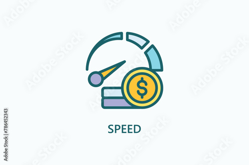 Speed vector, icon or logo sign symbol illustration photo