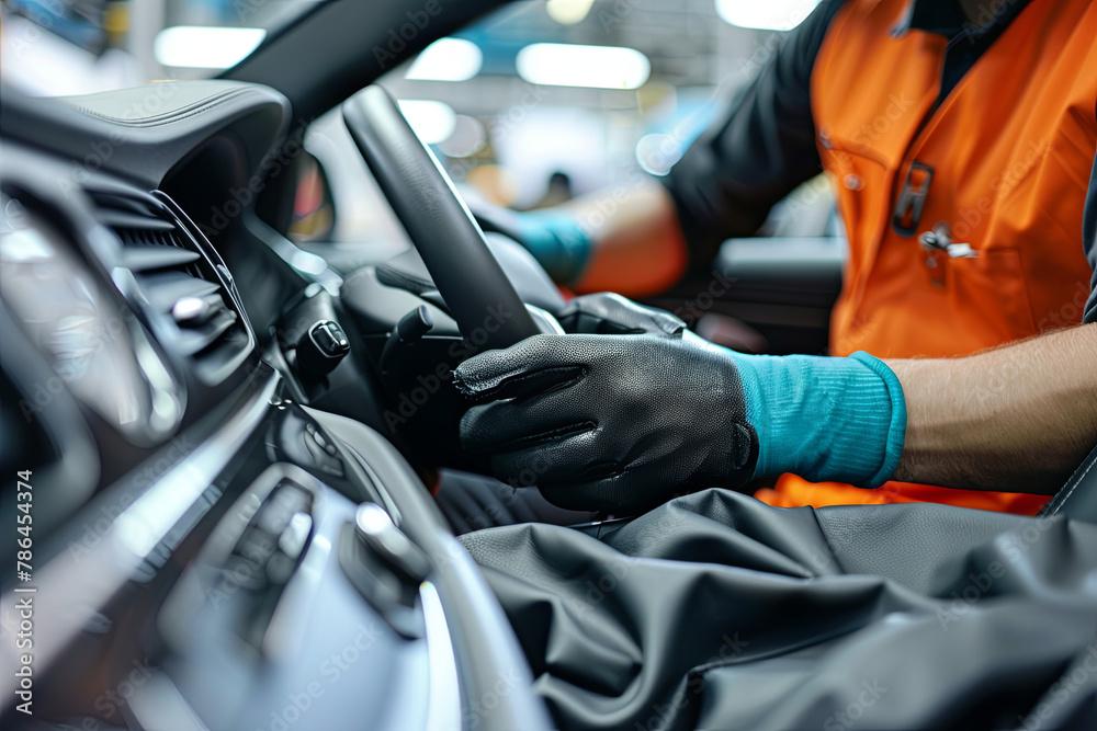 Repair of car seats and steering wheels. Car interior repairs