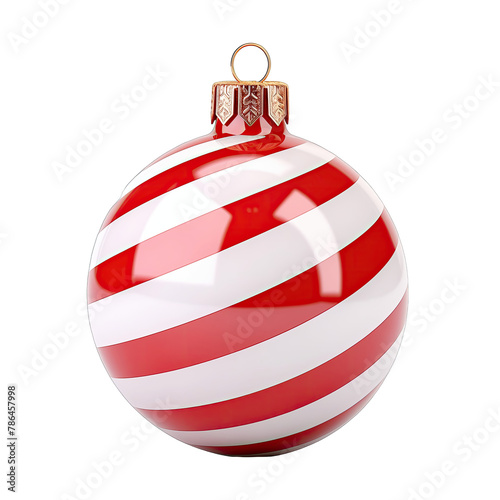 red and white christmas ball SVG isolated on transparent background