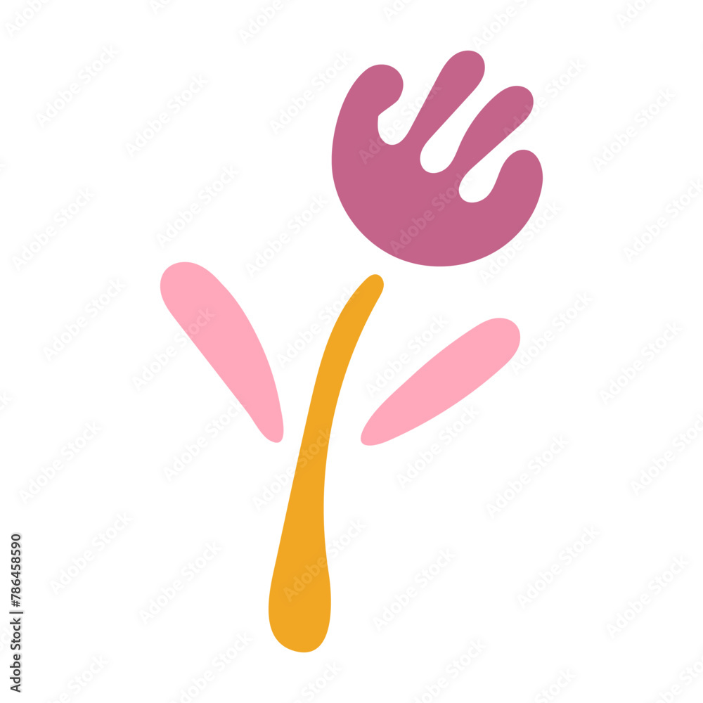 Cute Handdrawn Doodle Abstract Flower Cute Handdrawn Doodle Abstract Flower