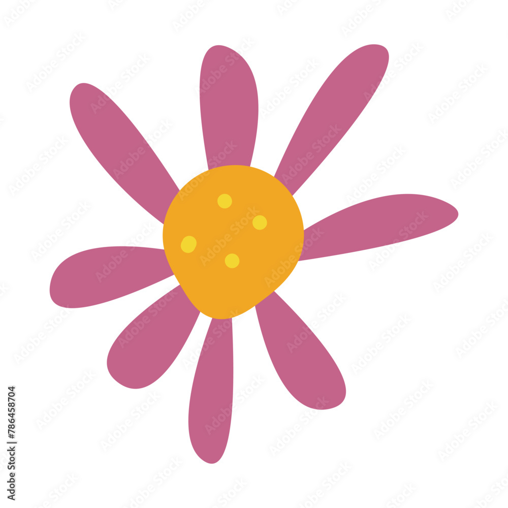 Cute Handdrawn Doodle Abstract Flower Cute Handdrawn Doodle Abstract Flower