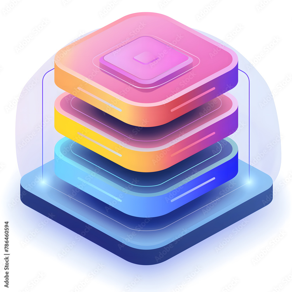 Isometric Data Center Infrastructure Illustration Isometric Data Center Infrastructure Illustration