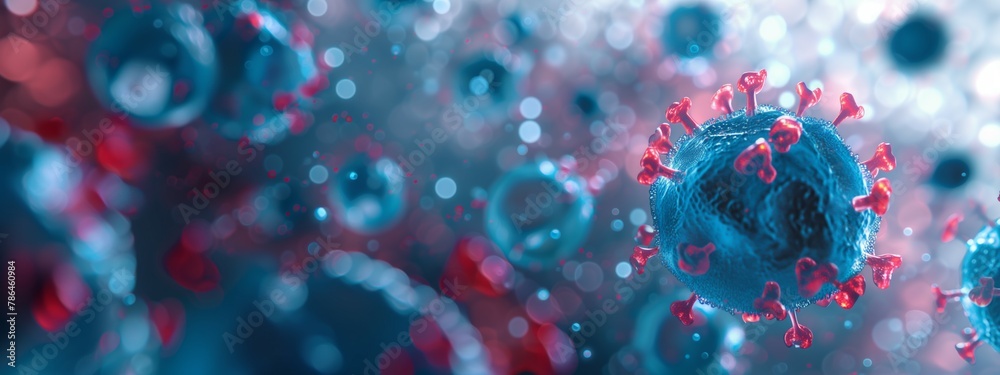 Microscopic Coronavirus: High-Resolution Image of Virus Particle in Focus Microscopic Coronavirus: High-Resolution Image of Virus Particle in Focus