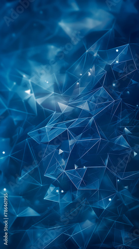 Abstract Geometric Blue Polygonal Background Design