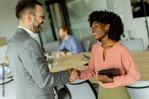 Professional handshake betw...