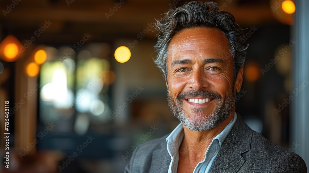 Fototapeta premium Confident Latin Business Executive Smiling
