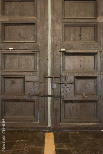 Interior of entrance door of cathedral