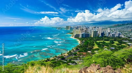 Beautiful view of Honolulu, Hawaii, United States photo