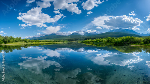 Panoramic Serenity: Owens River Against a Backdrop of Snow-capped Mountains and Azure Skies © Isabelle