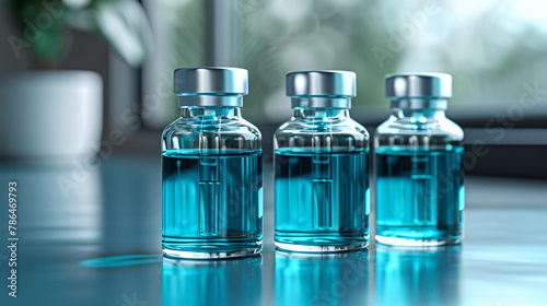 Three Lab Bottle With Turquoise Style