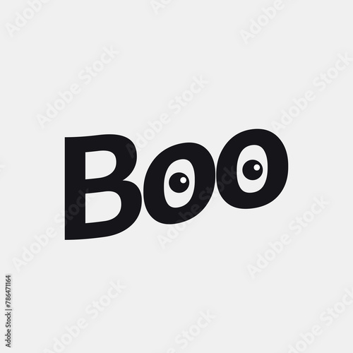 Vector boo text logo design
