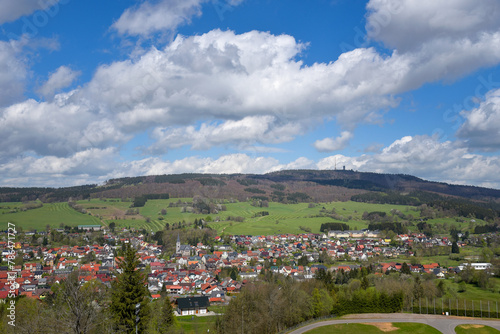 Ort Brotterode-Trusetal mit dem Großen Inselsberg im Thüringer Wald