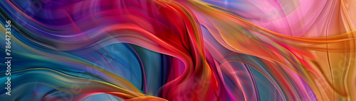 Smooth, continuous flow of colors transitioning harmoniously ,abstract, background