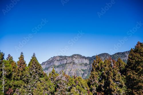 Alishan Mountain offers a breathtaking landscape view. Situated in Alishan Township, Chiayi County, Taiwan, the Alishan National Scenic Area is a pristine mountain resort and nature reserve.