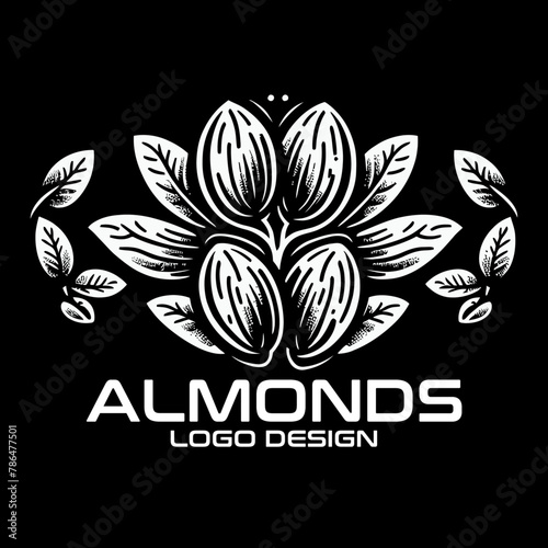 Almonds Vector Logo Design