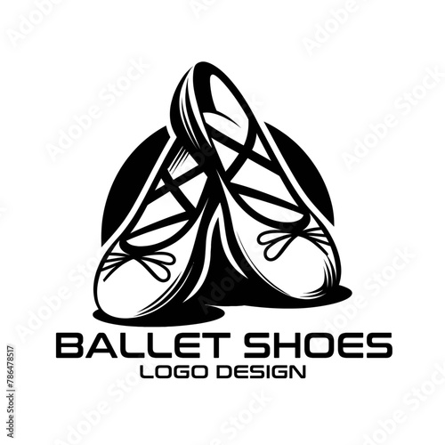 Ballet Shoes Vector Logo Design photo