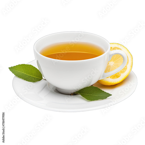 A cup of tea with lemon SVG on a transparent background