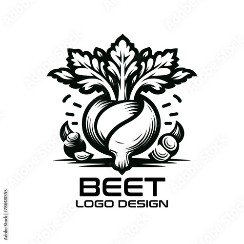 Beet Vector Logo Design photo