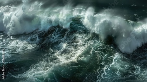 Aerial Photography of Waves in the stormy Ocean © Ammar