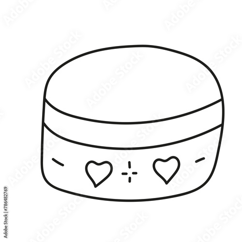 Cosmetic cream. Vector illustration in doodle style