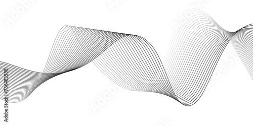Abstract modern white and grey background. futuristic gradient and white wave curve lines banner design, Futuristic technology and sound wave lines.