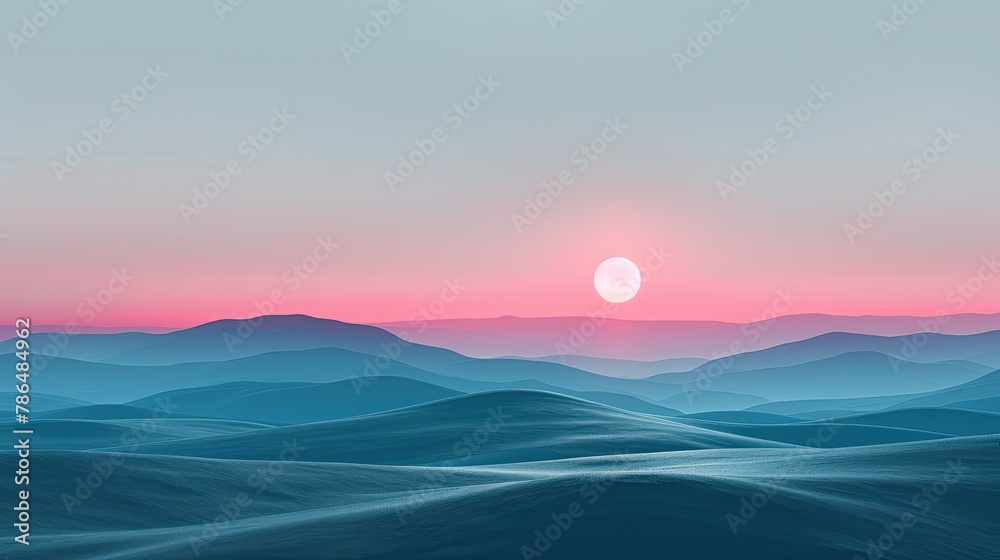 tranquil nature. Beautiful sky in the evening. Serene Gradient Sunset. Peaceful Evening Glow tranquil nature. Beautiful sky in the evening. Serene Gradient Sunset. Peaceful Evening Glow